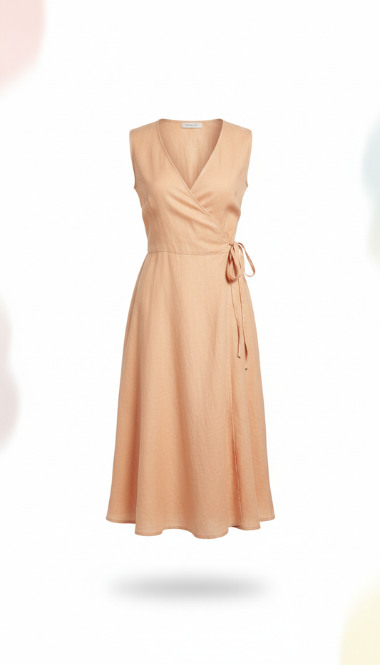 Robe en lin dos noué